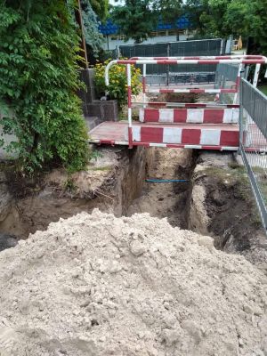 zdjęcie wykopów ziemnych (ul. Lelewela)