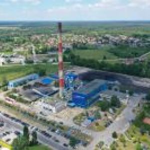 Widok na skierniewicka Energetyką Cieplną z lotu ptaka