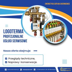 Grafika  przedstawiająca system rurek wraz z opisem usługi logoterma.