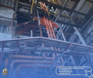 Fragment infrastruktury technicznej Energetyki Cieplnej sp. z o.o. w Skierniewicach